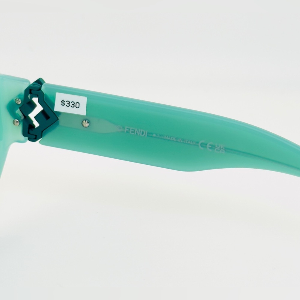 FENDI FF Diamonds Cat-eye women’s sunglasses FE401461 Light Green Frame - Picture 13 of 16